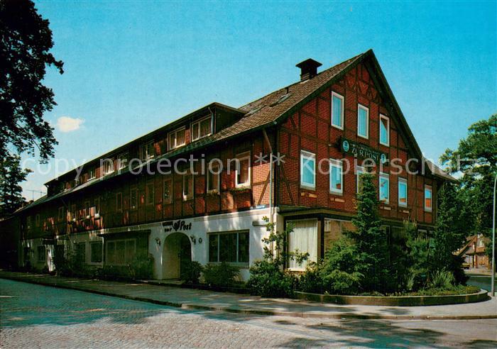 Mueden oertze Restaurant-Hotel Zur Post Aussenansicht Bachsteinhaus