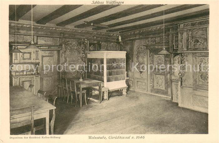 Wuelfingen Schloss Wuelfingen Weinstube Gerichtssaal von 1646