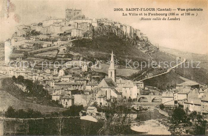 Saint-Flour Cantal Vue generale La Ville et le Faubourg