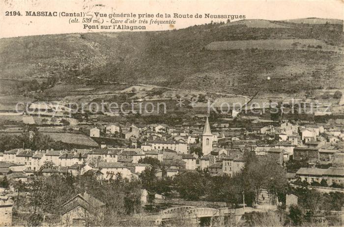 Massiac Vue generale prise de la Route de Neussargues Pont sur l'Allagnon