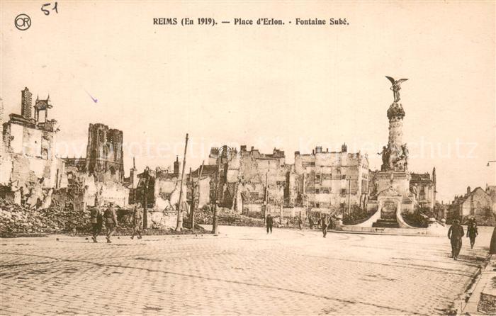 Reims 51 Place d’Erlon Fontaine Sube