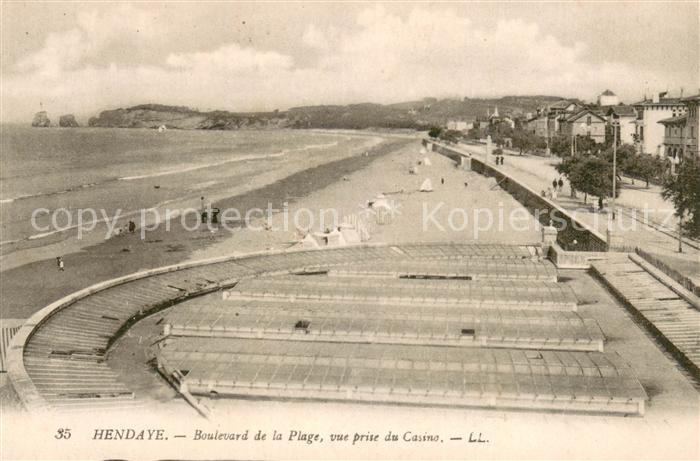Hendaye 64 Boulevard de la Plage vue prise du Casino
