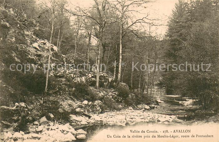 Avallon 89 Un Coin de la riviere pres du Moulin Leger route de Pontaubert