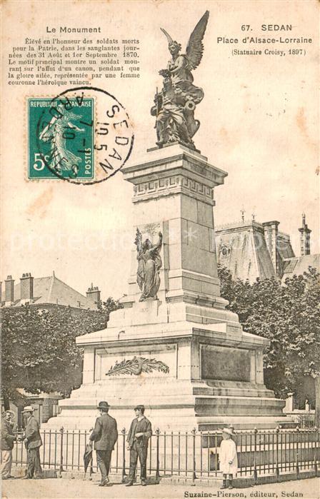 Sedan Ardennes Le Monument Place d’Alsace Lorraine