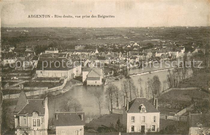 Argenton-sur-Creuse Rive droite vue prise des Baignettes