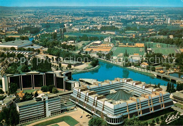 Strasbourg Alsace Vue aerienne du palais du Conseil de l'Europe
