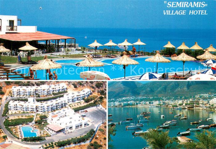 Heraklion Iraklio Semiramis Village Hotel Hafenpartie Fliegeraufnahme