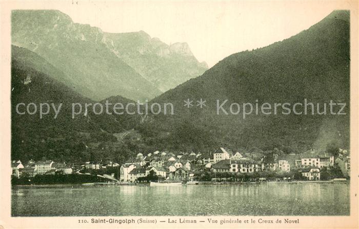 Saint-Gingolph Haute Savoie Lac Leman Vue generale et le Creux de Novel