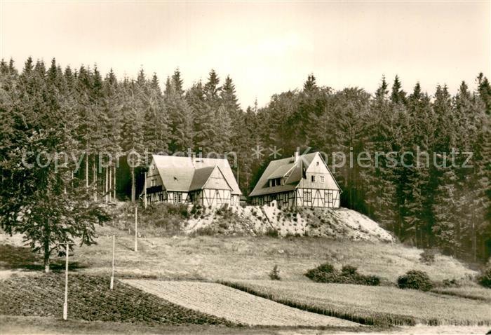Sosa Erzgebirge Blick zur Koehlerhuette Gaststaette