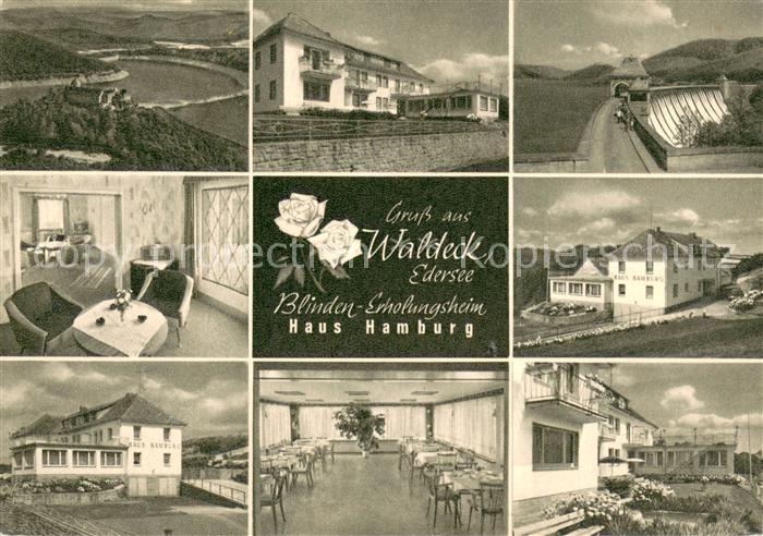 Waldeck Edersee Blinden Erholungsheim Haus Hamburg Teilansichten