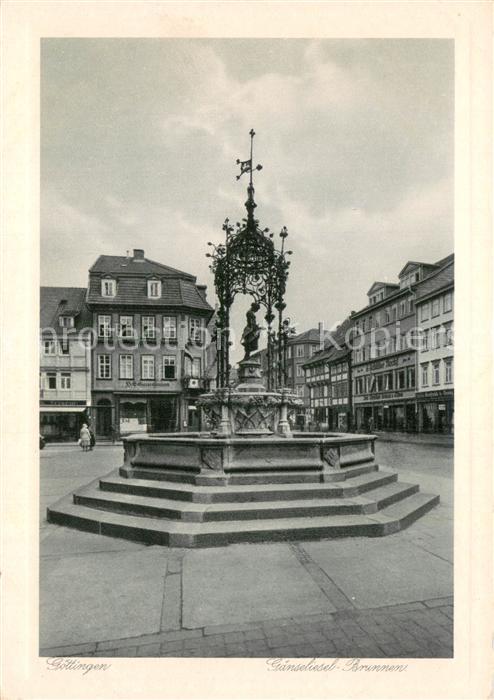 Goettingen Niedersachsen Gaenseliesel Brunnen