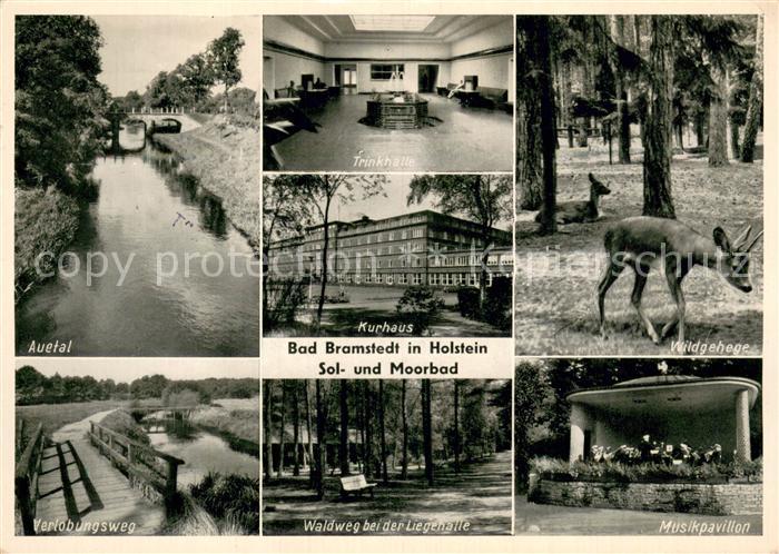 Bad Bramstedt Auetal Trinkhalle Kurhaus Wildgehege Verlobungsweg Waldweg bei der