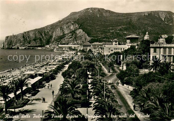 Finale Ligure IT Spiaggia e i tre viali del Finale
