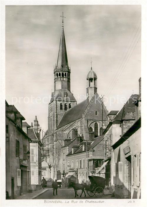 Bonneval 28 d Eure-et-Loir La Rue de Chateaudun