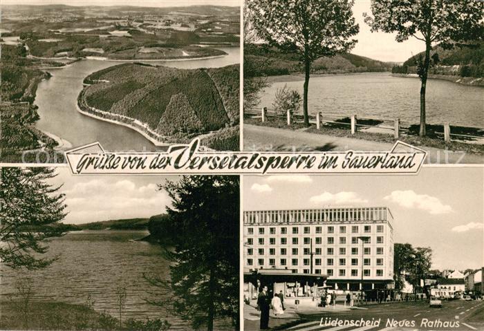 Versetalsperre Fliegeraufnahme Versetalsperre Luedenscheid-Rathaus