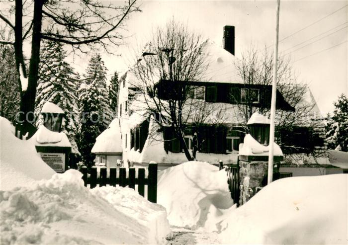 Baerenfels Erzgebirge Handwerker-Erholungsheim Spitzbergbaude Schnee Witner