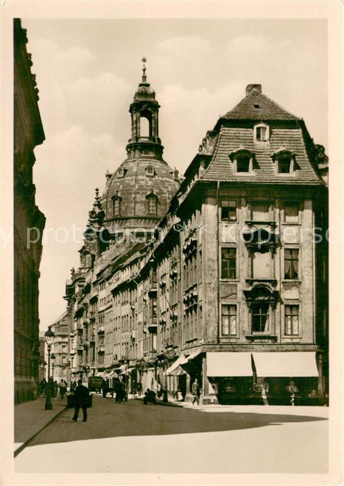 DRESDEN Elbe Frauenkirche u. Rampischestrasse