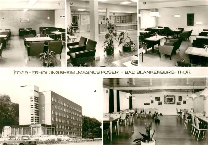 Bad Blankenburg FDGB-Erholungsheim Magnus Poser Teilansichten Innen u. Aussen