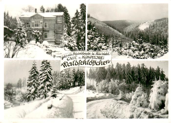 Friedrichroda Cafe u. Konditorei Waldschloesschen im Schnee