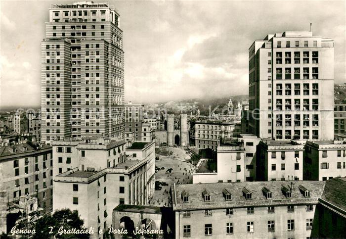 Genova Genua Liguria I Grattacieli e Porta Soprana