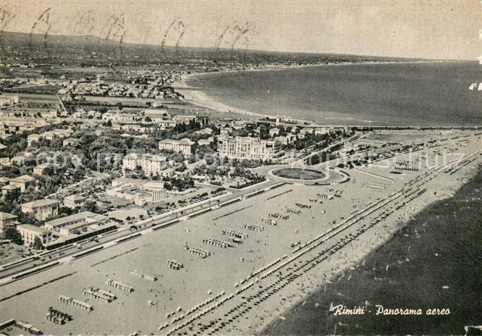 Rimini IT Fliegeraufnahme Strand-Panorama
