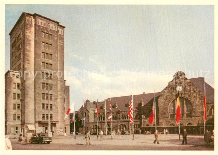 Bad Aachen Hauptbahnhof m. Hochhaus