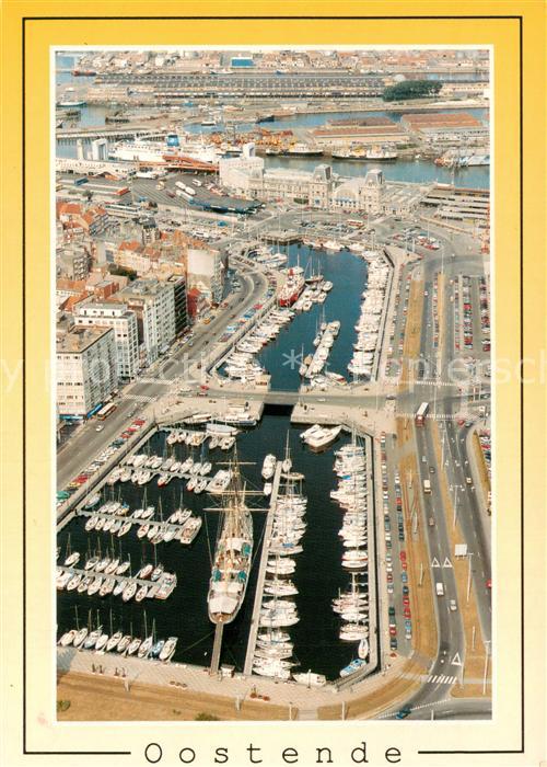 Oostende Ostende Fliegeraufnahme Hafen-Teilansicht