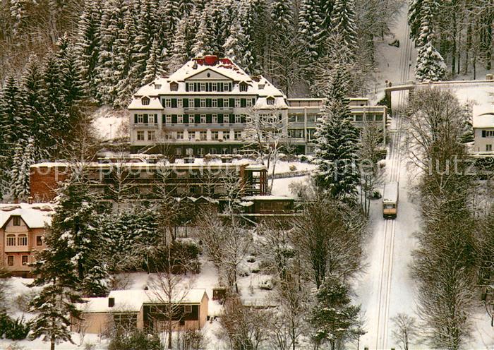 Wildbad Schwarzwald  Kurklinik fuer Kriegsblinde im Schnee