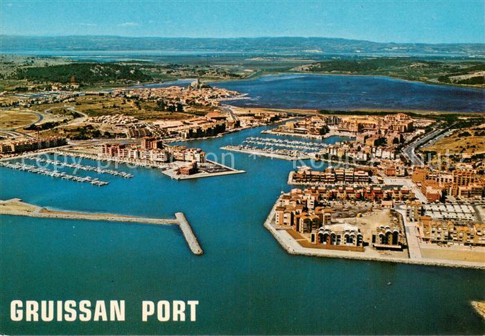Gruissan Fliegeraufnahme Hafen Stadt