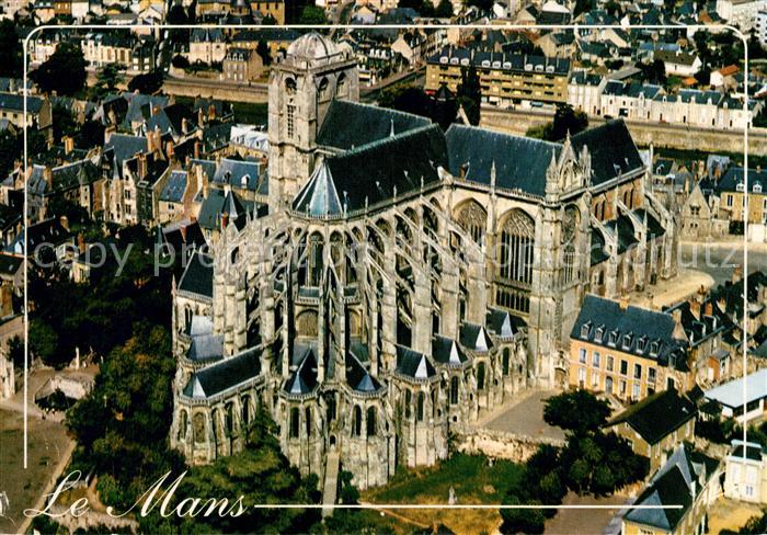 Le Mans Sarthe Fliegeraufnahme Cathedrale Saint-Julien Gothique