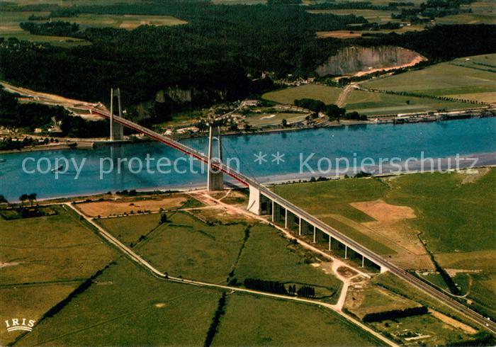 Tancarville 76 Fliegeraufnahme Le Pont de Tancarville