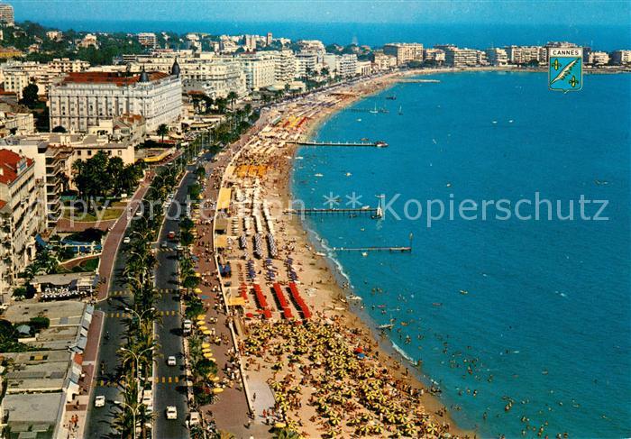 Cannes 06 Fliegeraufnahme Les plages de le Croisette