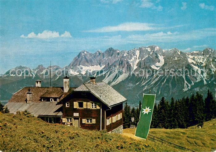 Schladmingerhuette 1830m Dachstein Aussenansicht m. Bergpanorama