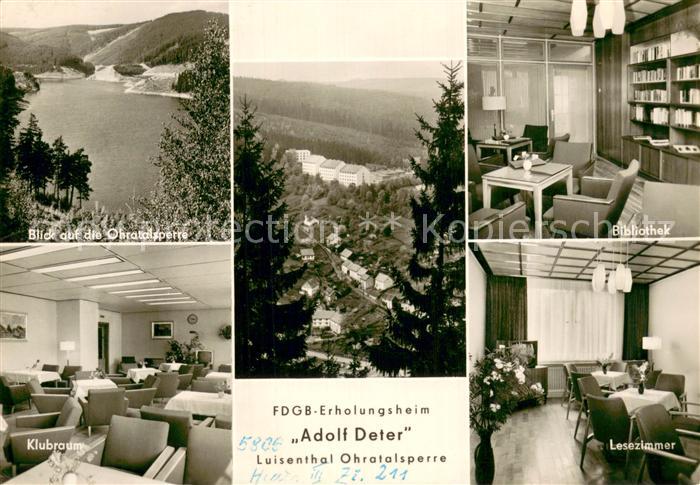 Luisenthal FDGB-Erholungsheim Adolf Deter Ohrtalsperre