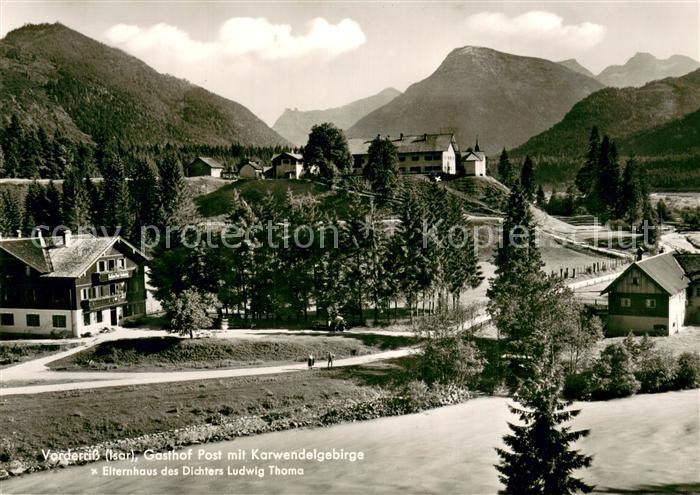 Vorderriss Gasthof Post mit Kanderwendelgebirge