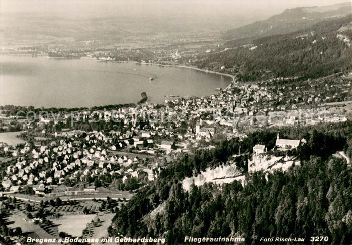Bregenz Bodensee Fliegeraufnahme Bodensee Gebhardsberg