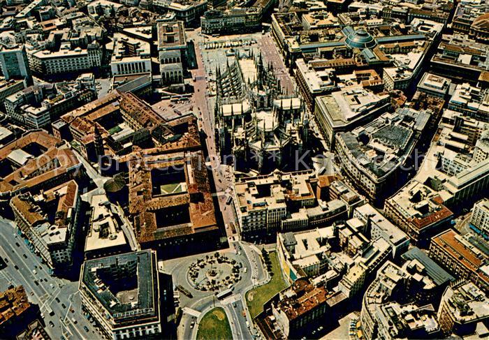 Milano Fliegeraufnahme Piazza del Duomo - Dom Platz