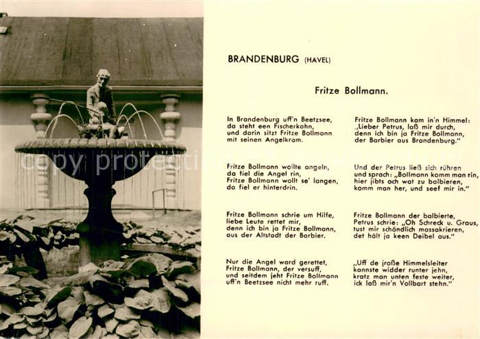 Brandenburg Havel Brunnen Fritz Bollmann