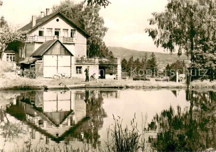 Sebnitz Gaststaette Forellenschenke Teich