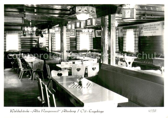 Altenberg Erzgebirge Waldschaenke Altes Raupennest Innenansicht