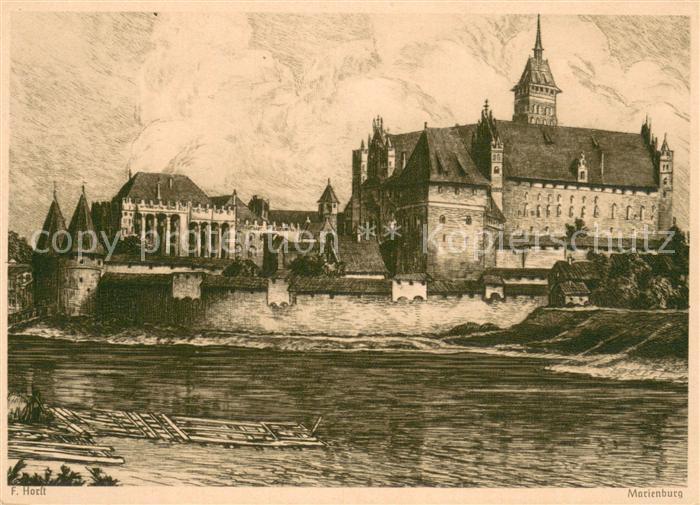 BREMEN  CITY Marienburg Kuenstlerkarte F. Horst