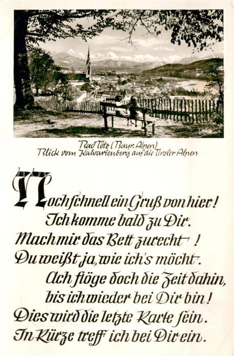 Bad Toelz Blick vom Kalvarienberg mit Tiroler Alpen