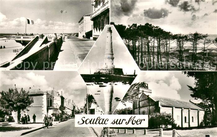 Soulac-sur-Mer Boulevard de la Mer Les Pins Phare de Cordauan Avenue de la Plage