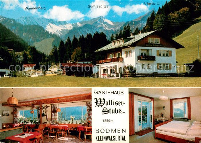 Boedmen Gaestehaus Walliser Stube Gastraum Zimmer