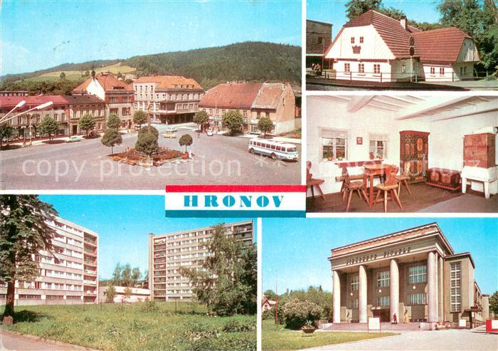 Hronov Hronow CZ Namesti Rodny domek Aloise Jiraska Nova vystavba Jiraskovo diva