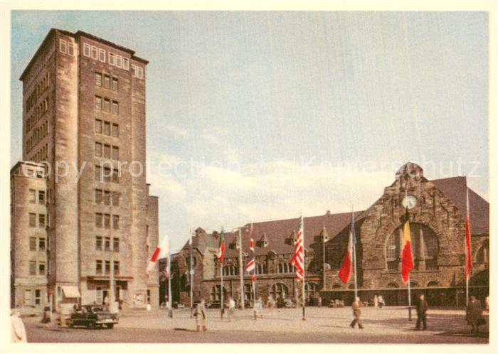 Bad Aachen Hauptbahnhof mit Hochhaus