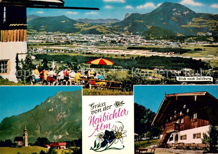 Piding Neubichler Alm mit Salzburgblick Kirche