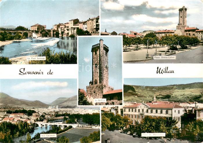 Millau Aveyron La Pont Lerouge Vue generale Place du Mandaroux Place Emma Calvet