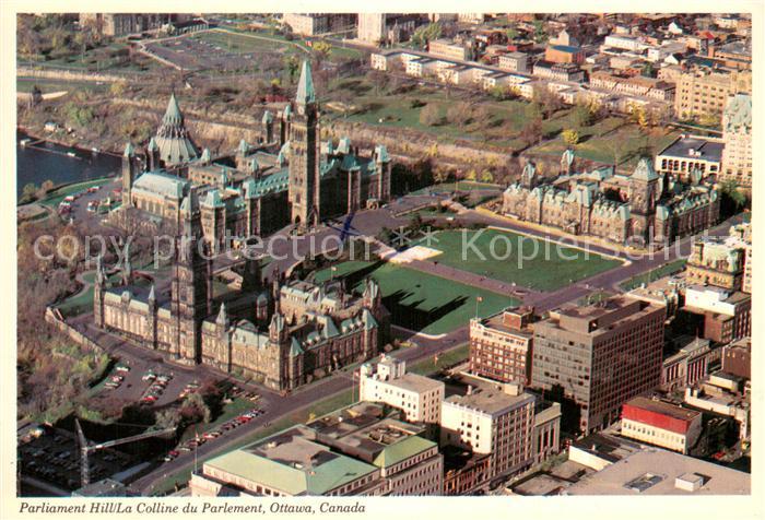 Ottawa Canada Parliament Hill La Colline du Parlement Aerial view