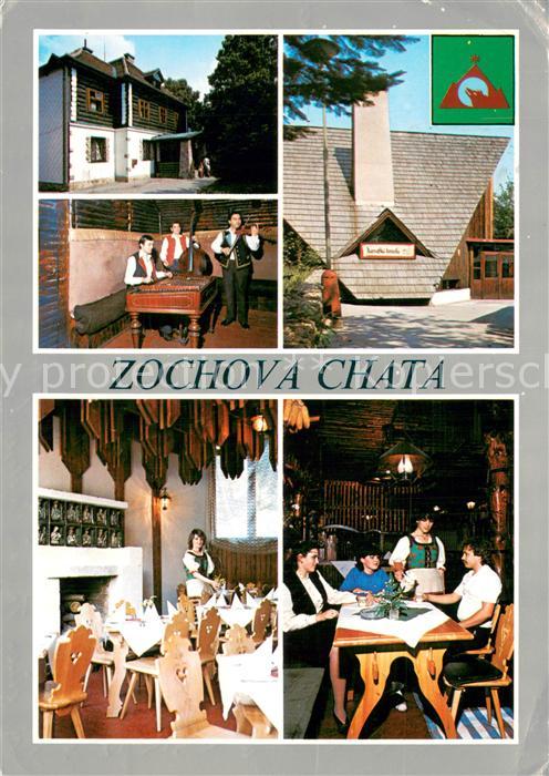 Zochova Chata SK Pohlad na chatu Zbojnicka koliba ludova hudba Karpatska homola
